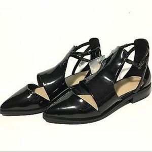 Zara Black Cut-Out Flats